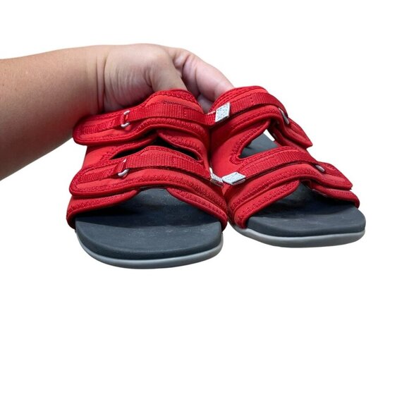 VIONIC Red Sarah Sandals Loop and Hook 2 Strap Women's Size 7.5 Orthopedic - Picture 7 of 8